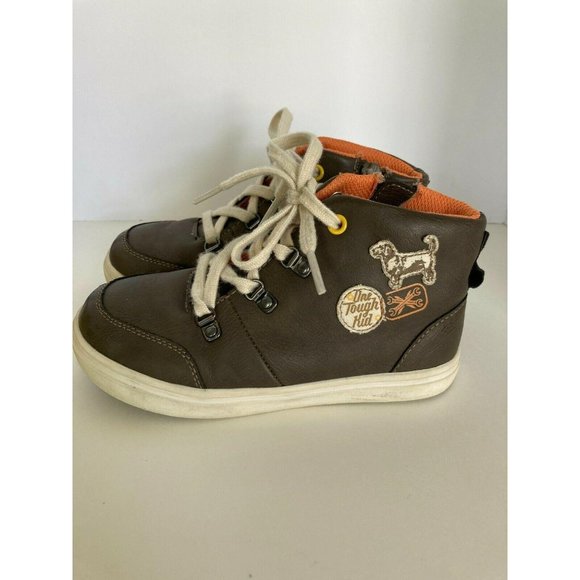 OshKosh Boys Shoes 11 One Tough Kid Dog Brown Fall - Picture 8 of 8
